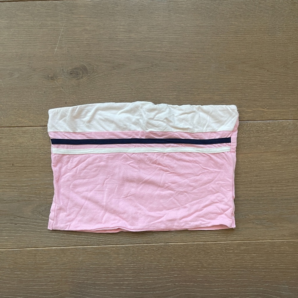 Pink Striped Tube Tope